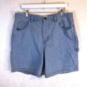 BDG Urban Outfitters Carpenter Shorts Denim Light Wash 36 Blue Mens